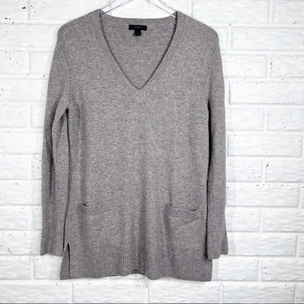 J.CREW Merino Wool | Alpaca blend v-neck sweater with pockets